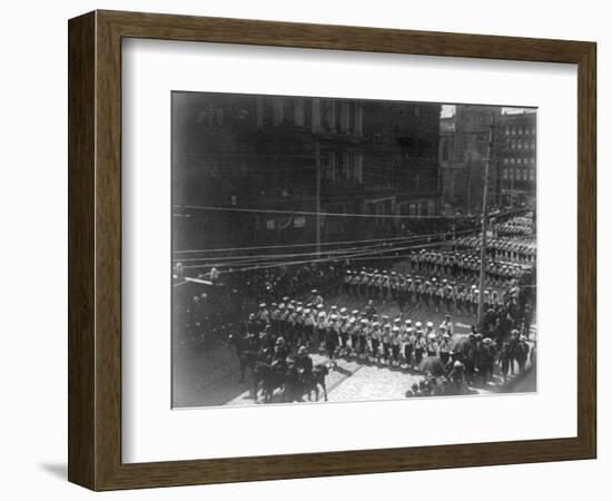 Funeral Procession for President Grant, Boys Marching NYC Photo - New York, NY-Lantern Press-Framed Art Print