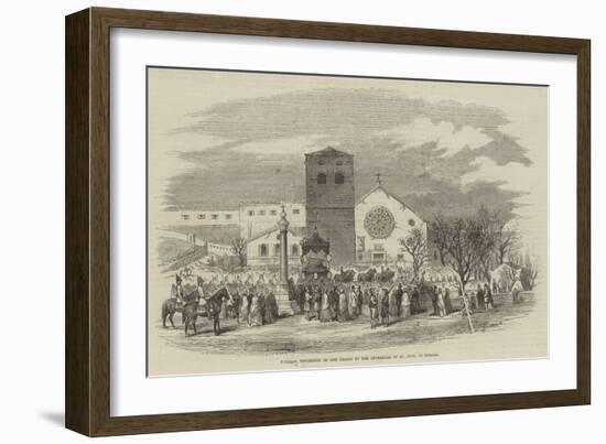 Funeral Procession of Don Carlos to the Cathedral of St Just, at Trieste-null-Framed Giclee Print