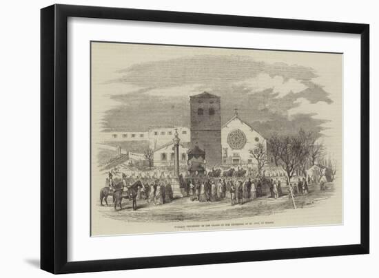 Funeral Procession of Don Carlos to the Cathedral of St Just, at Trieste-null-Framed Giclee Print