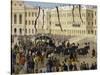 Funeral Procession of Ferenc Deak (1803-1876) in Budapest, 1876, Painting by Georg Nissen-null-Stretched Canvas