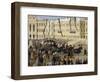 Funeral Procession of Ferenc Deak (1803-1876) in Budapest, 1876, Painting by Georg Nissen-null-Framed Giclee Print
