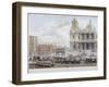 Funeral Procession of Lord Nelson Outside St Paul's Cathedral, City of London, 1806-Christopher Wren-Framed Giclee Print