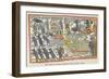 Funeral Procession of Mice for a Dead Cat, Caricature About the Burial of Peter the Great, 1860-Russian-Framed Giclee Print