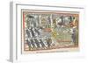 Funeral Procession of Mice for a Dead Cat, Caricature About the Burial of Peter the Great, 1860-Russian-Framed Giclee Print