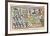 Funeral Procession of Mice for a Dead Cat, Caricature About the Burial of Peter the Great, 1860-Russian-Framed Giclee Print