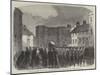 Funeral Procession of the Duke of Northumberland Passing Through Bondgate, Alnwick-null-Mounted Giclee Print