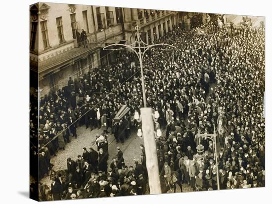 Funeral Procession of the Poet Valery Bryusov, Moscow, USSR, 12 October 1924-null-Stretched Canvas