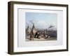 Funeral Scaffold of a Sioux Chief Near Fort Pierre-Karl Bodmer-Framed Giclee Print