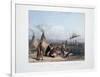 Funeral Scaffold of a Sioux Chief Near Fort Pierre-Karl Bodmer-Framed Giclee Print