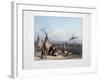 Funeral Scaffold of a Sioux Chief Near Fort Pierre-Karl Bodmer-Framed Giclee Print