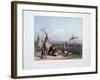 Funeral Scaffold of a Sioux Chief Near Fort Pierre-Karl Bodmer-Framed Giclee Print