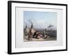 Funeral Scaffold of a Sioux Chief Near Fort Pierre-Karl Bodmer-Framed Giclee Print