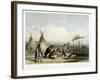 Funeral Scaffold of a Sioux Chief Near Fort Pierre-Karl Bodmer-Framed Giclee Print