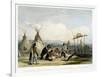 Funeral Scaffold of a Sioux Chief Near Fort Pierre-Karl Bodmer-Framed Giclee Print