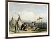 Funeral Scaffold of a Sioux Chief Near Fort Pierre-Karl Bodmer-Framed Giclee Print