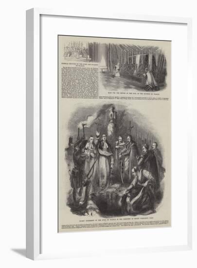 Funeral Services of the Duke and Duchess De Praslin-null-Framed Giclee Print