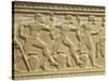 Funeral Stone Depicting Athletes Racing Relief from Sicily, Italy-null-Stretched Canvas