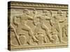 Funeral Stone Depicting Athletes Racing Relief from Sicily, Italy-null-Stretched Canvas