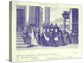 Funeral Ticket by William Hogarth-William Hogarth-Stretched Canvas