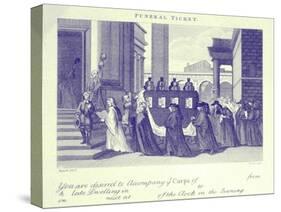 Funeral Ticket by William Hogarth-William Hogarth-Stretched Canvas