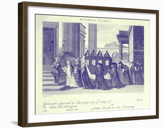 Funeral Ticket by William Hogarth-William Hogarth-Framed Giclee Print