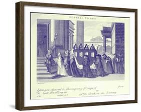 Funeral Ticket by William Hogarth-William Hogarth-Framed Giclee Print