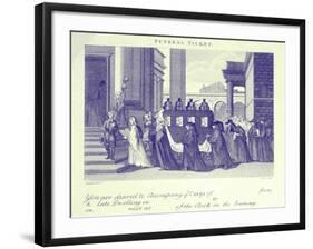 Funeral Ticket by William Hogarth-William Hogarth-Framed Giclee Print