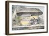 Funeral with Deceased under Canopy, Tahiti, Society Islands, Watercolor by John Webber-null-Framed Giclee Print