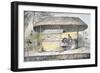 Funeral with Deceased under Canopy, Tahiti, Society Islands, Watercolor by John Webber-null-Framed Giclee Print