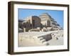 Funerary Complex of King Djoser, Jubilee Heb-Sed Court and Chapels. Step Pyramid in the Background-null-Framed Giclee Print