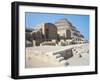 Funerary Complex of King Djoser, Jubilee Heb-Sed Court and Chapels. Step Pyramid in the Background-null-Framed Giclee Print