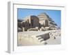 Funerary Complex of King Djoser, Jubilee Heb-Sed Court and Chapels. Step Pyramid in the Background-null-Framed Giclee Print