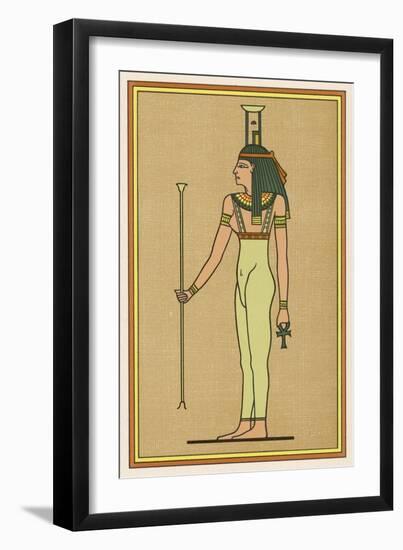Funerary Deity She Mourns the Pharaoh When He Dies and Escorts Him into the Underworld-E.a. Wallis Budge-Framed Art Print