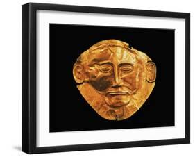 Funerary Mask from Mycenae, Formerly Thought to be That of Agamemnon-null-Framed Giclee Print