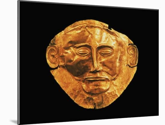 Funerary Mask from Mycenae, Formerly Thought to be That of Agamemnon-null-Mounted Giclee Print