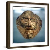 Funerary Mask of Agamemnon, Legendary King of Mycenae, C1600-C1500 BC-null-Framed Photographic Print