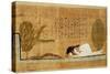 Funerary Papyrus Depicting the Deceased Prostrate in Front of the Crocodile (Papyrus)-null-Stretched Canvas