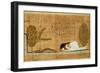 Funerary Papyrus Depicting the Deceased Prostrate in Front of the Crocodile (Papyrus)-null-Framed Giclee Print