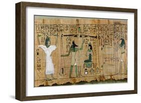 Funerary Papyrus of Djedkhonsouefankh of the Judgement of the Deceased, Third Intermediate Period-null-Framed Giclee Print