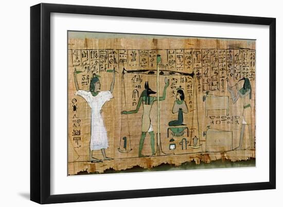 Funerary Papyrus of Djedkhonsouefankh of the Judgement of the Deceased, Third Intermediate Period-null-Framed Giclee Print