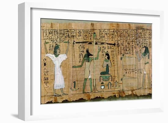 Funerary Papyrus of Djedkhonsouefankh of the Judgement of the Deceased, Third Intermediate Period-null-Framed Giclee Print