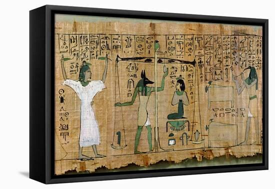 Funerary Papyrus of Djedkhonsouefankh of the Judgement of the Deceased, Third Intermediate Period-null-Framed Stretched Canvas