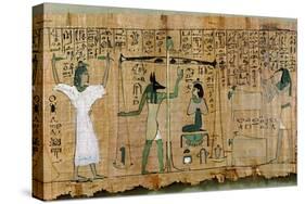 Funerary Papyrus of Djedkhonsouefankh of the Judgement of the Deceased, Third Intermediate Period-null-Stretched Canvas