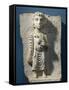 Funerary Relief Depicting a Girl with a Dove, from the Valley of the Tombs, Syria-null-Framed Stretched Canvas