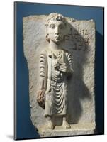 Funerary Relief Depicting a Girl with a Dove, from the Valley of the Tombs, Syria-null-Mounted Giclee Print