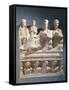 Funerary Relief Representing a Family, from the Valley of the Tombs, Syria-null-Framed Stretched Canvas