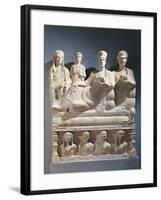 Funerary Relief Representing a Family, from the Valley of the Tombs, Syria-null-Framed Giclee Print