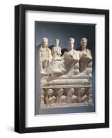 Funerary Relief Representing a Family, from the Valley of the Tombs, Syria-null-Framed Giclee Print