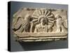 Funerary Relief Representing the God Yarhibol the Sun Symbol and Two Eagles on His Sides-null-Stretched Canvas