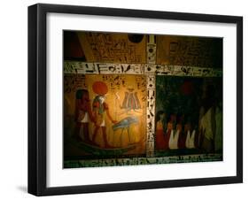 Funerary Scene from Tomb of Sennedjem, Deir el Medina, near Luxor, Egypt-Kenneth Garrett-Framed Photographic Print